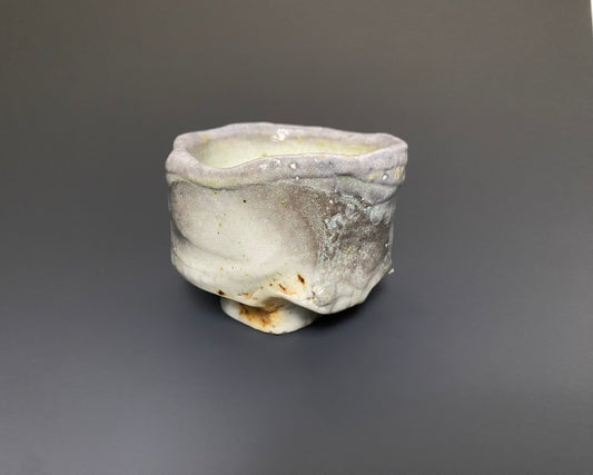 Hand Carved Wood Fired Porcelain Cup