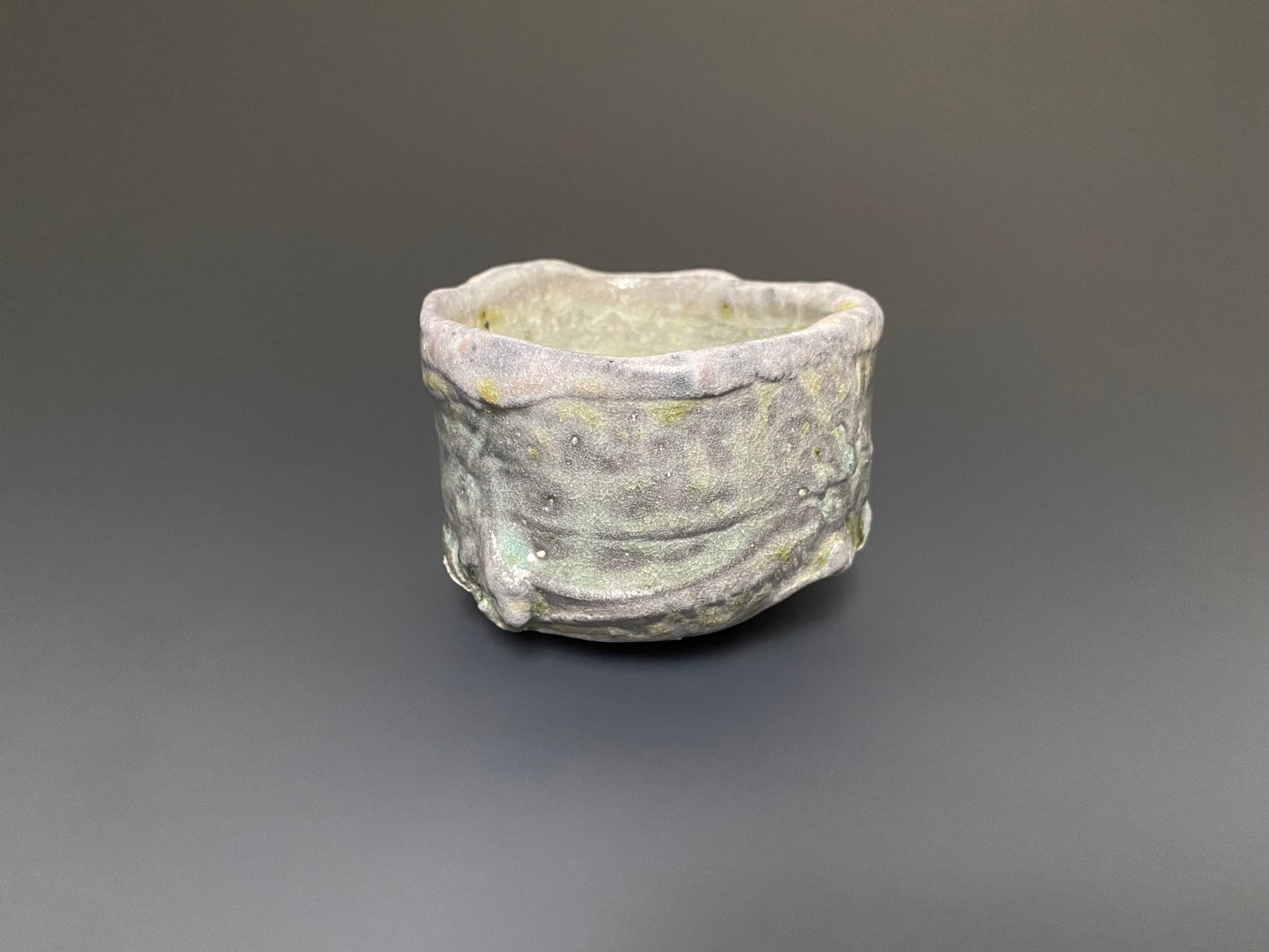Hand Carved Wood Fired Porcelain Cup