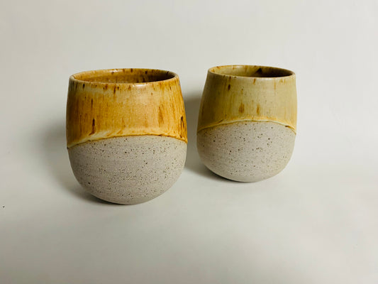 A Pair of Speckled Tumblers