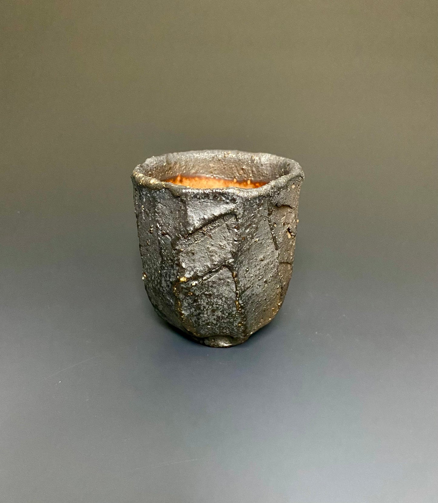 Wood Fired Yunomi Black Clay