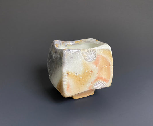 Large Square Wood Fired Sake Cup