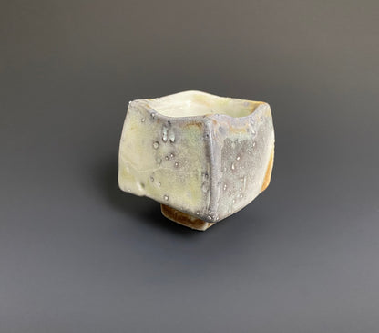 Large Square Wood Fired Sake Cup