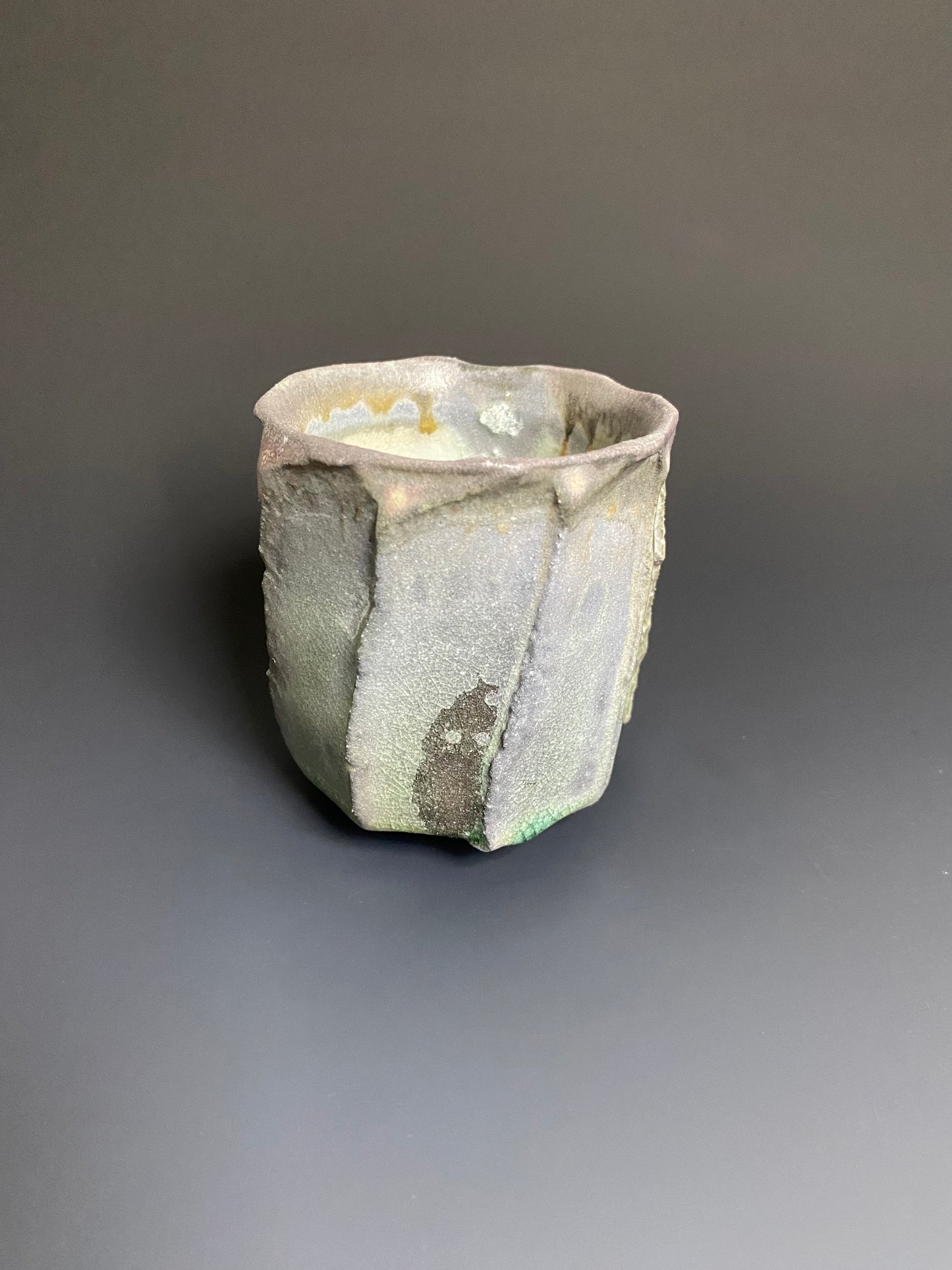 Faceted Wood Fired Yunomi