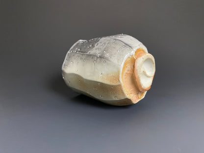 Faceted Wood Fired Porcelain Yunomi