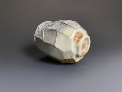 Faceted Wood Fired Porcelain Yunomi