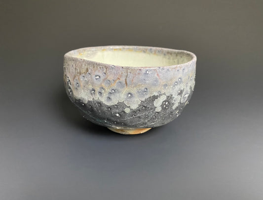 Wood Fired Porcelain Bowl with Shell Markings