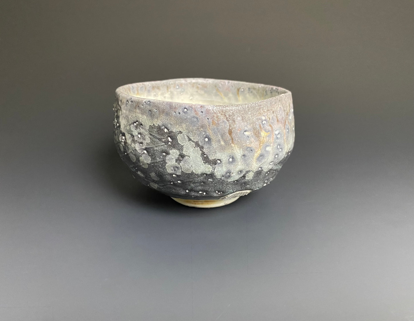 Wood Fired Porcelain Bowl with Shell Markings