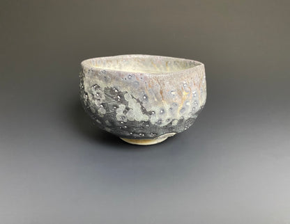 Wood Fired Porcelain Bowl with Shell Markings