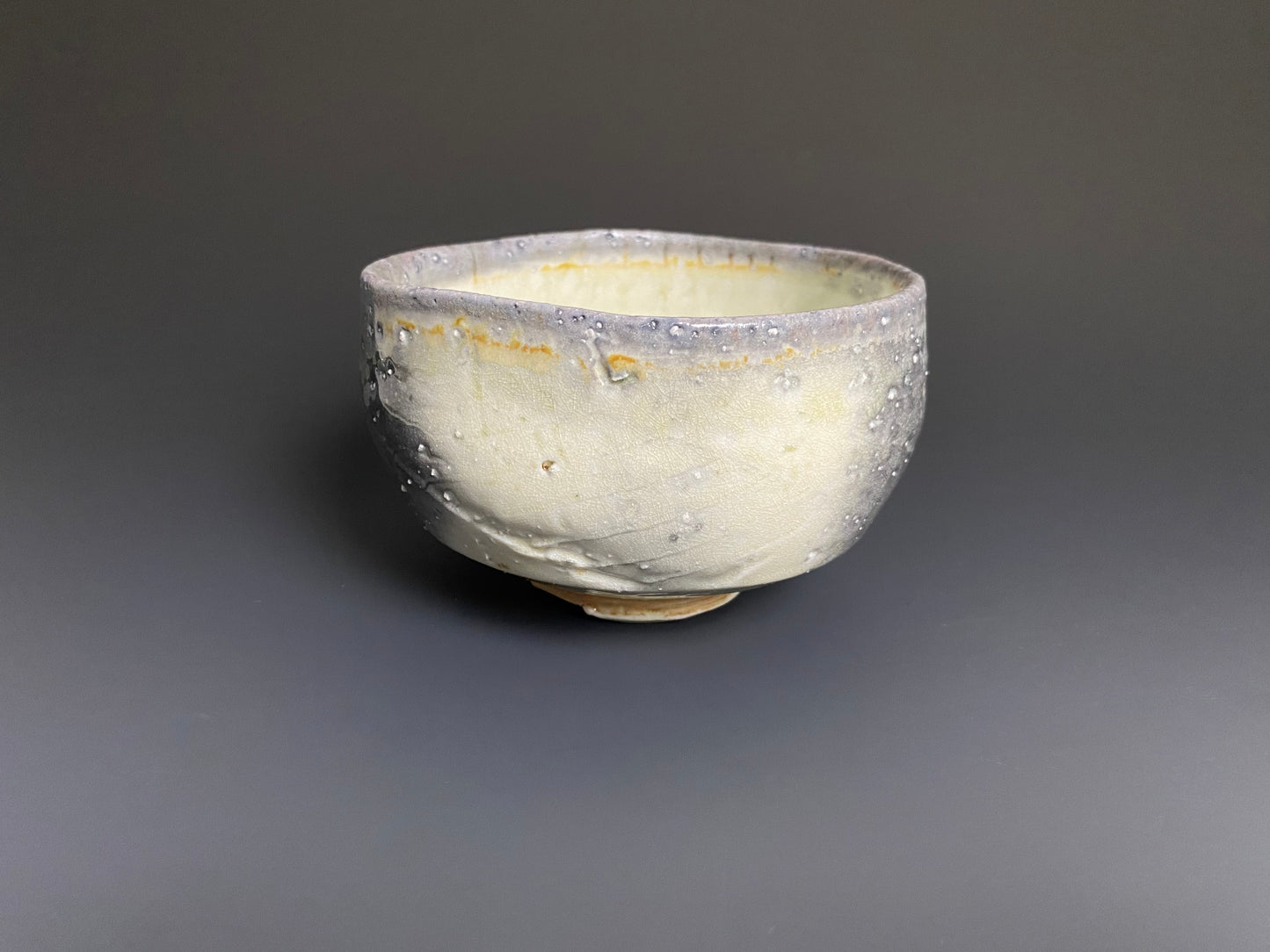 Wood Fired Porcelain Bowl with Shell Markings