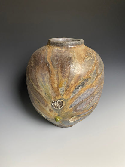 Wood Fired Vase with Jewel
