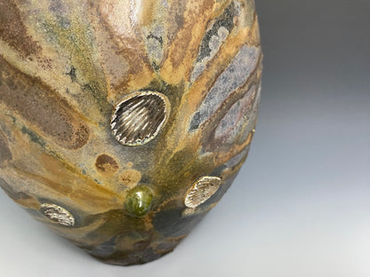 Wood Fired Vase with Jewel