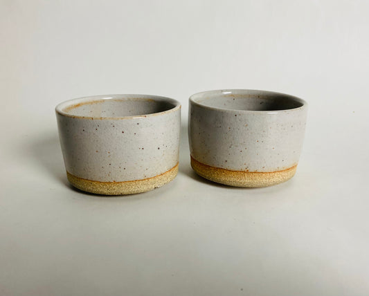 2 Small Stoneware Tea Cups