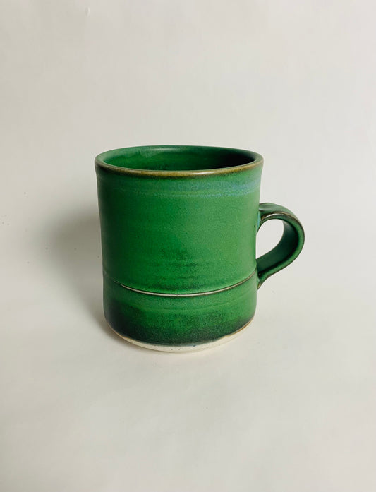 Forest Green Mug with a Low Handle
