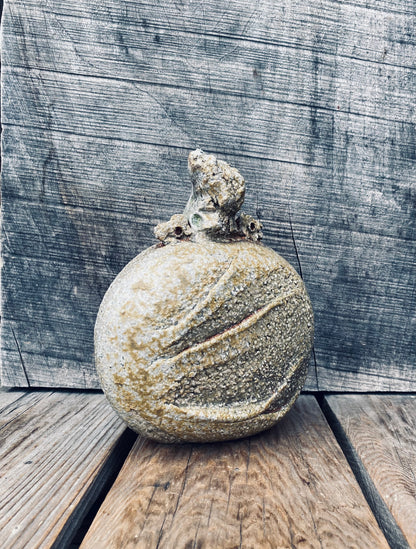 Wood Fired Canteen with Melted Glass Inclusions