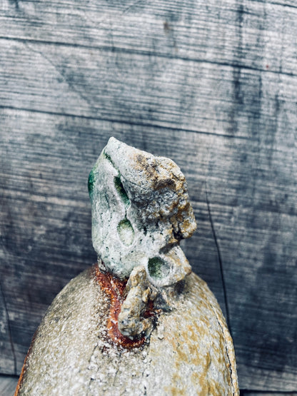 Wood Fired Canteen with Melted Glass Inclusions