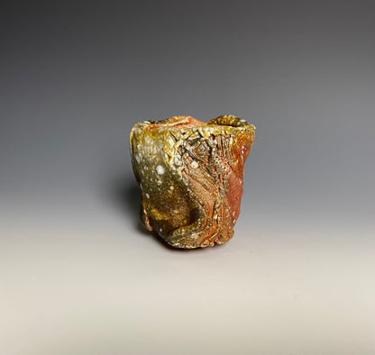 Wood fired hand carved yunomi
