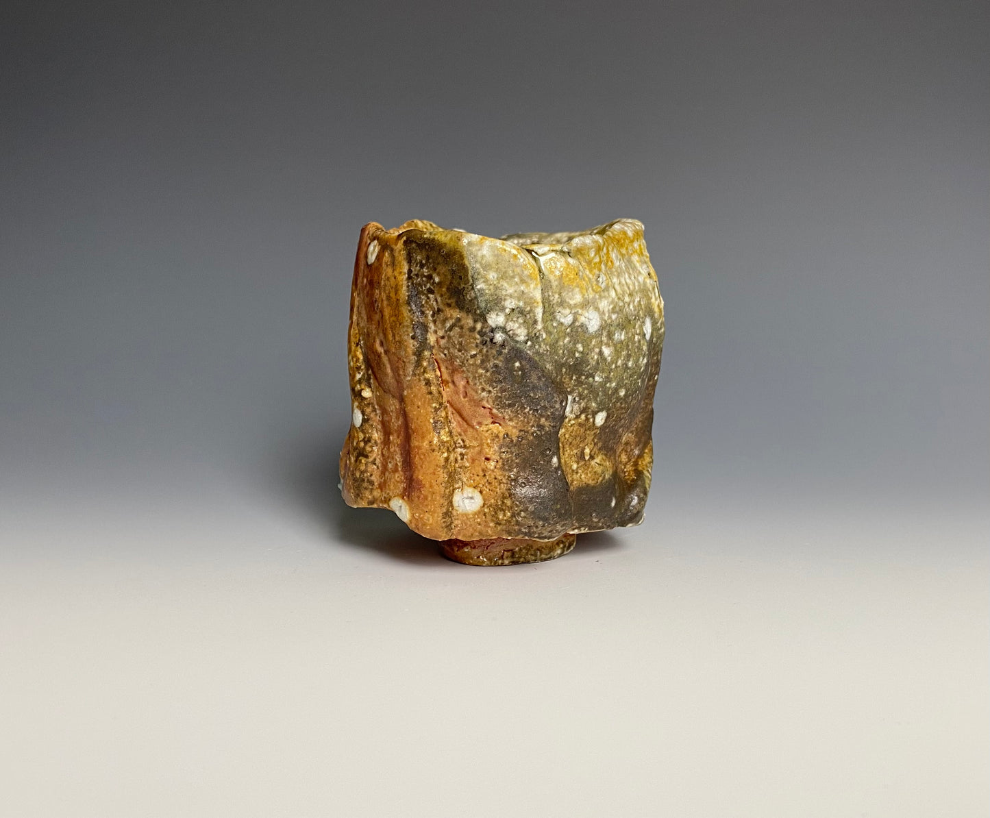 Wood fired hand carved yunomi