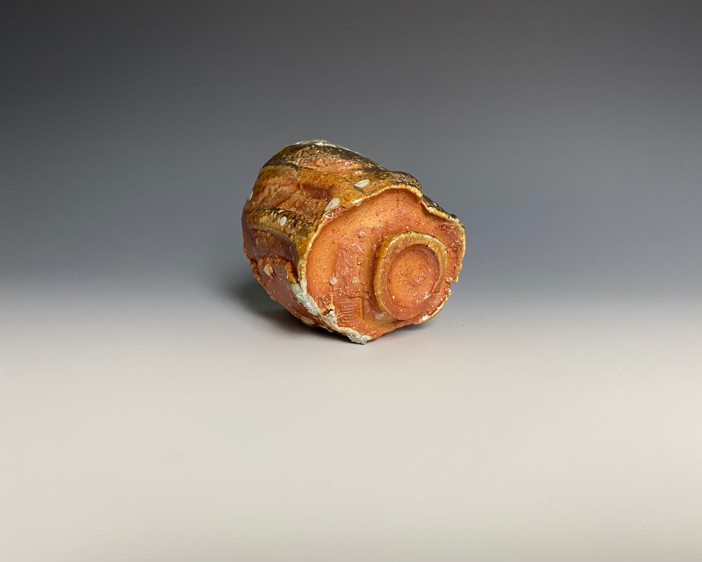Wood fired hand carved yunomi