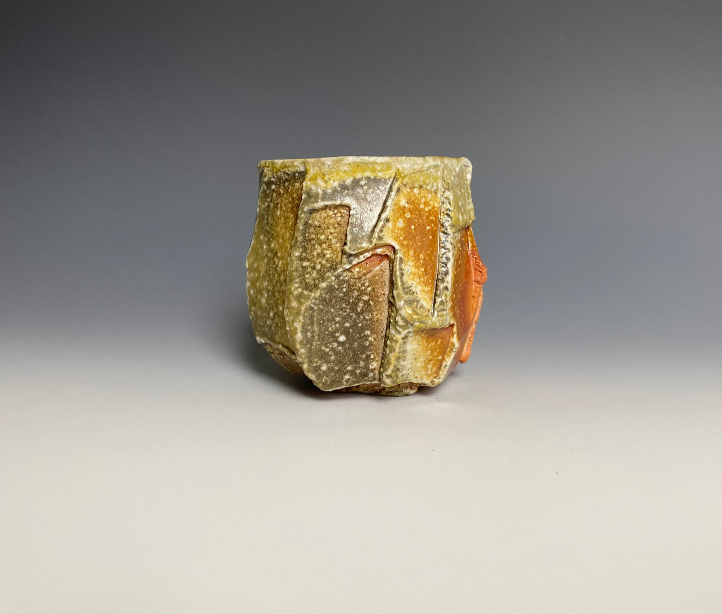 Wood Fired Faceted Sipping Cup