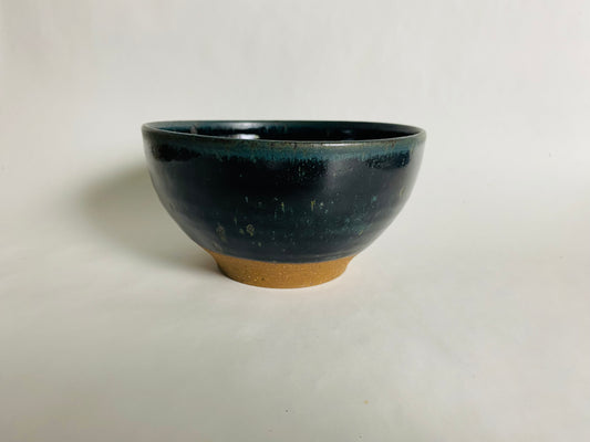 Stoneware Ramen Bowl with a Midnight Blue Glaze