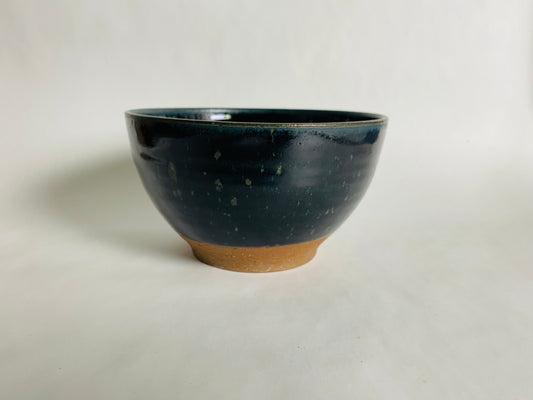 Stoneware Ramen Bowl with a Midnight Blue Glaze