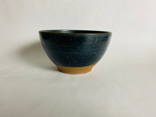 Stoneware Ramen Bowl with a Midnight Blue Glaze
