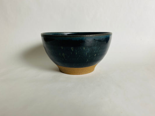 Stoneware Ramen Bowl with a Midnight Blue Glaze