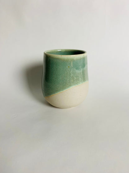 Tumbler with a Light Green Glaze