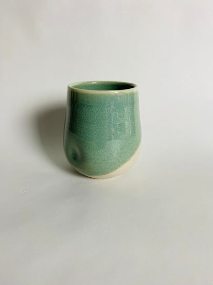 Tumbler with a Light Green Glaze