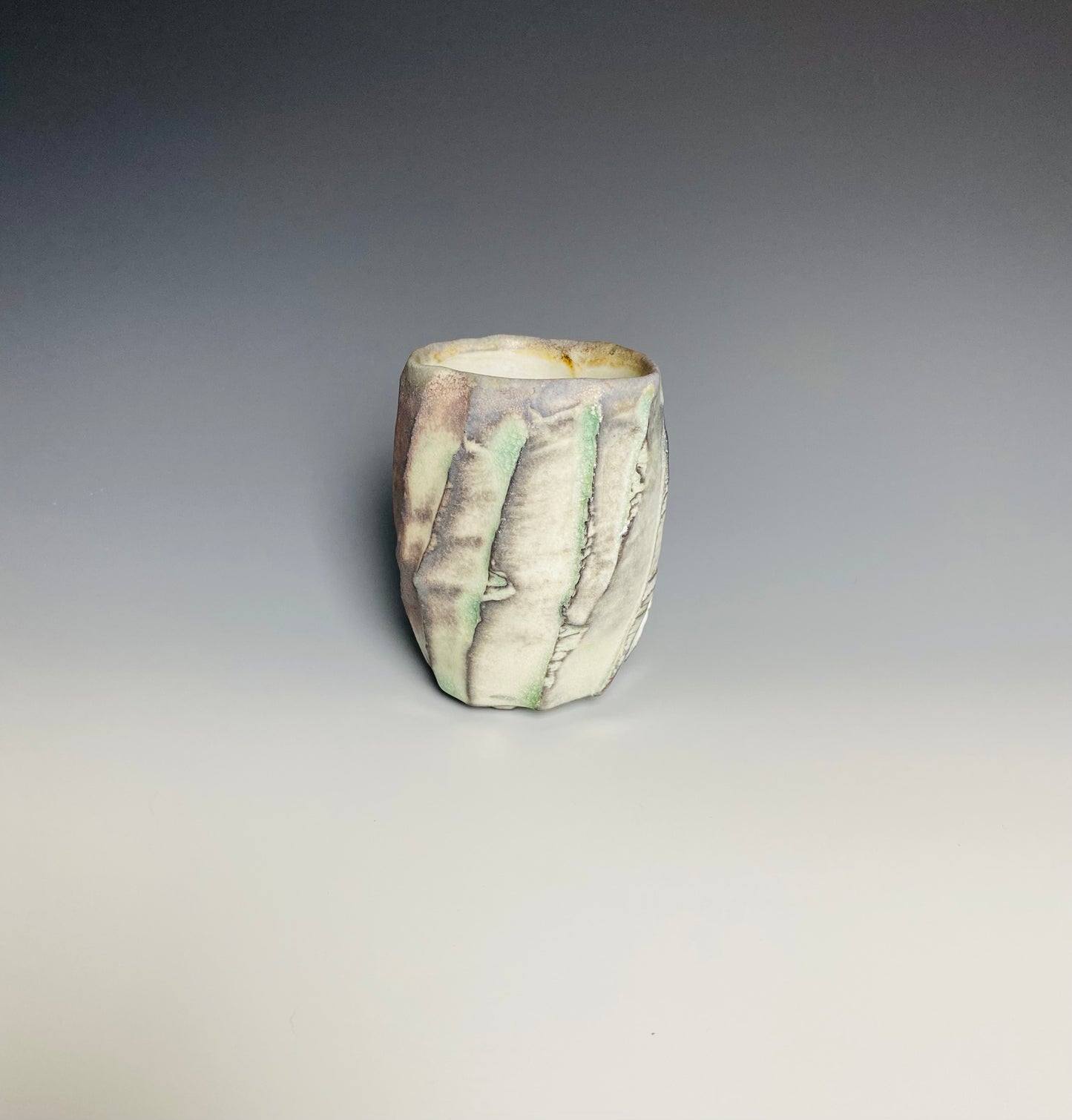 Wood Fired Faceted Yunomi