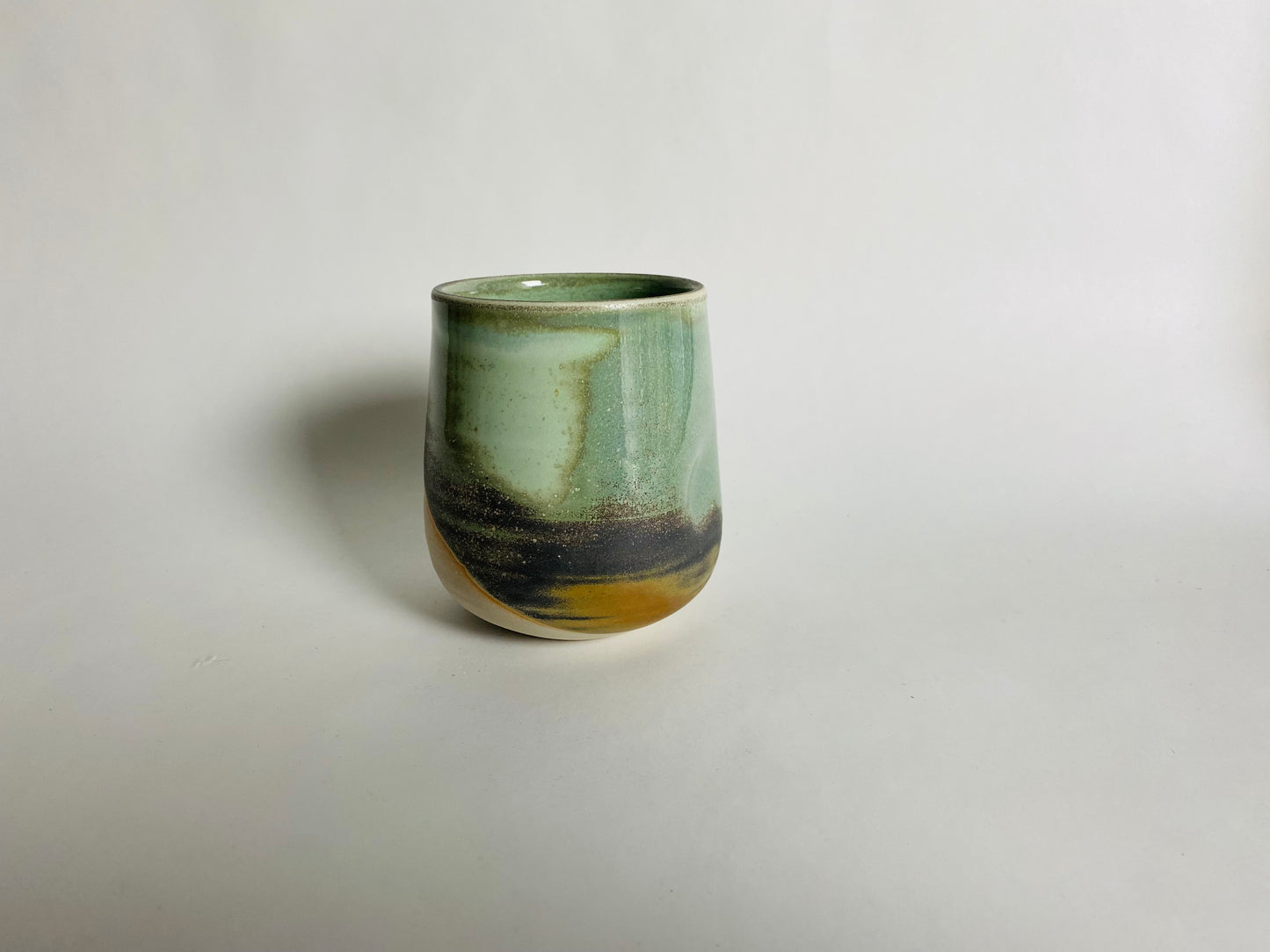 Tumbler with a Light Green Glaze