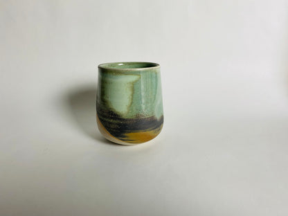 Tumbler with a Light Green Glaze