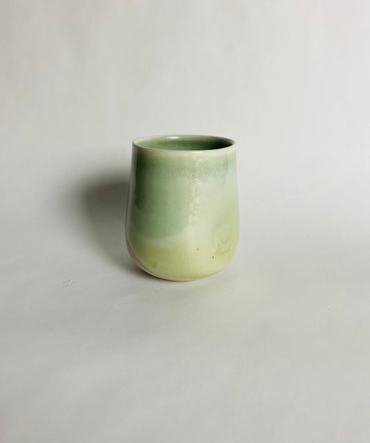 Tumbler with a Light Green Glaze