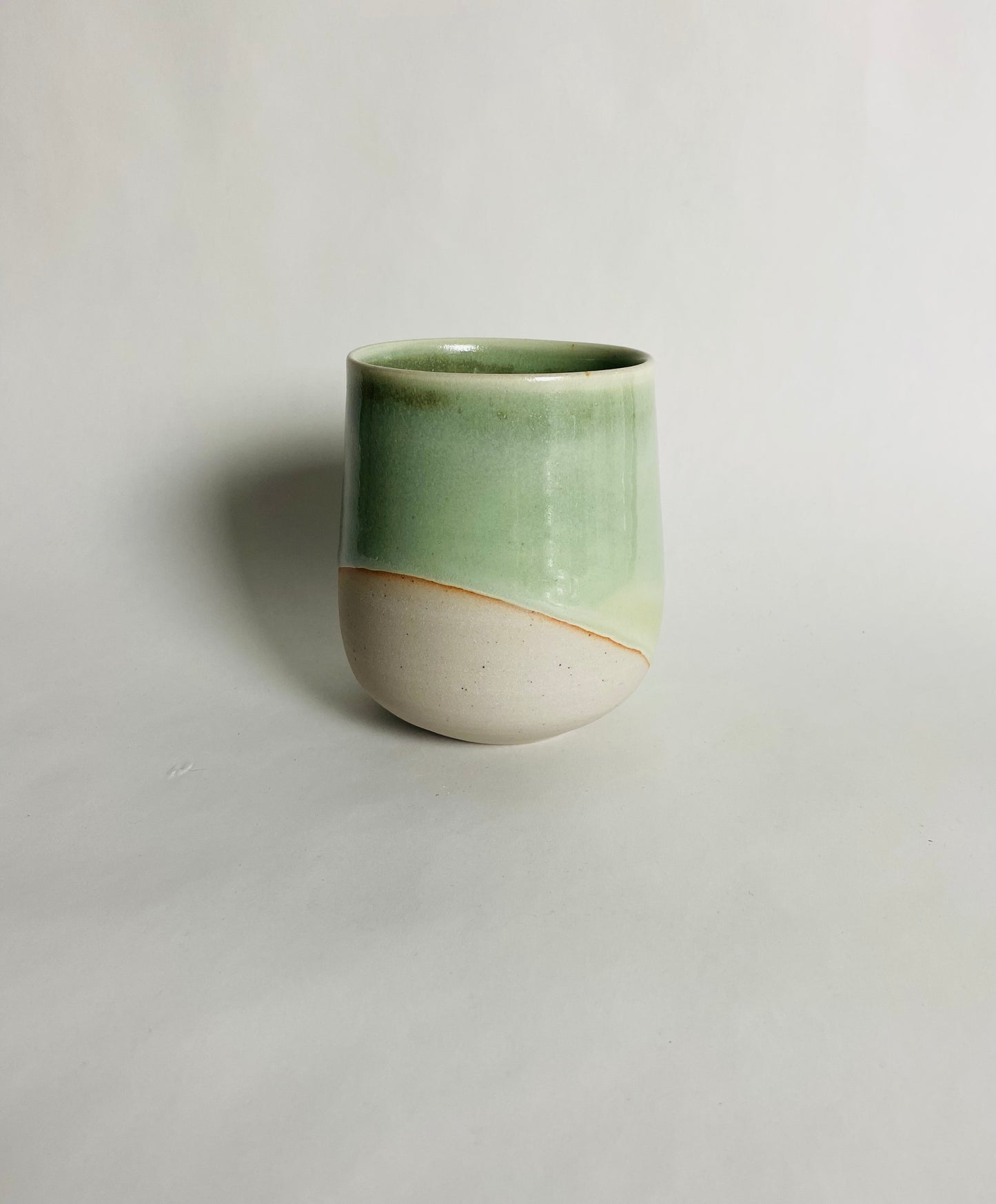 Tumbler with a Light Green Glaze