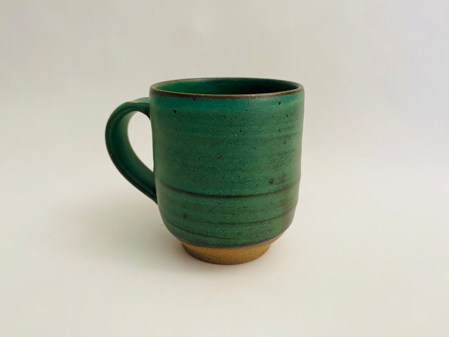 Forest green large stoneware mug