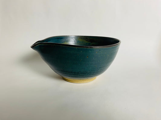Pouring Bowl in a Midnight Blue Glaze