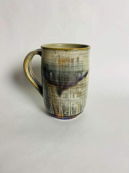 Tall Mug In Ocean Sand Glaze