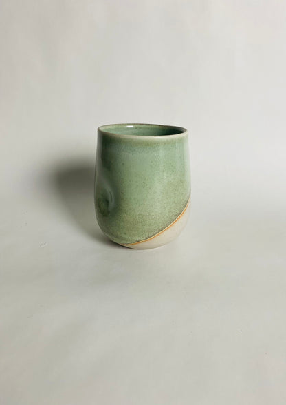 Tumbler with a Light Green Glaze