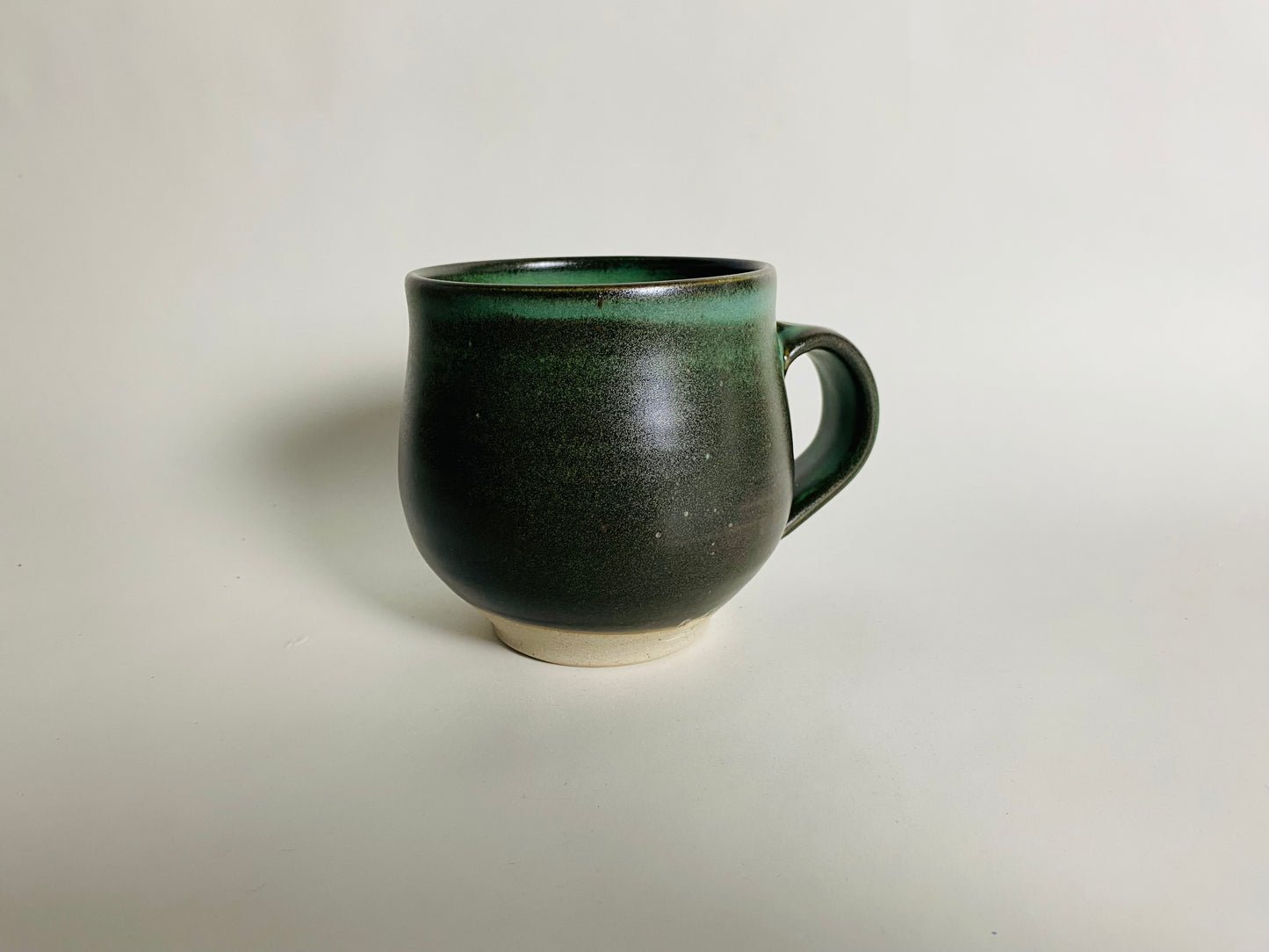 Mug with a Dark Forest Green Glaze
