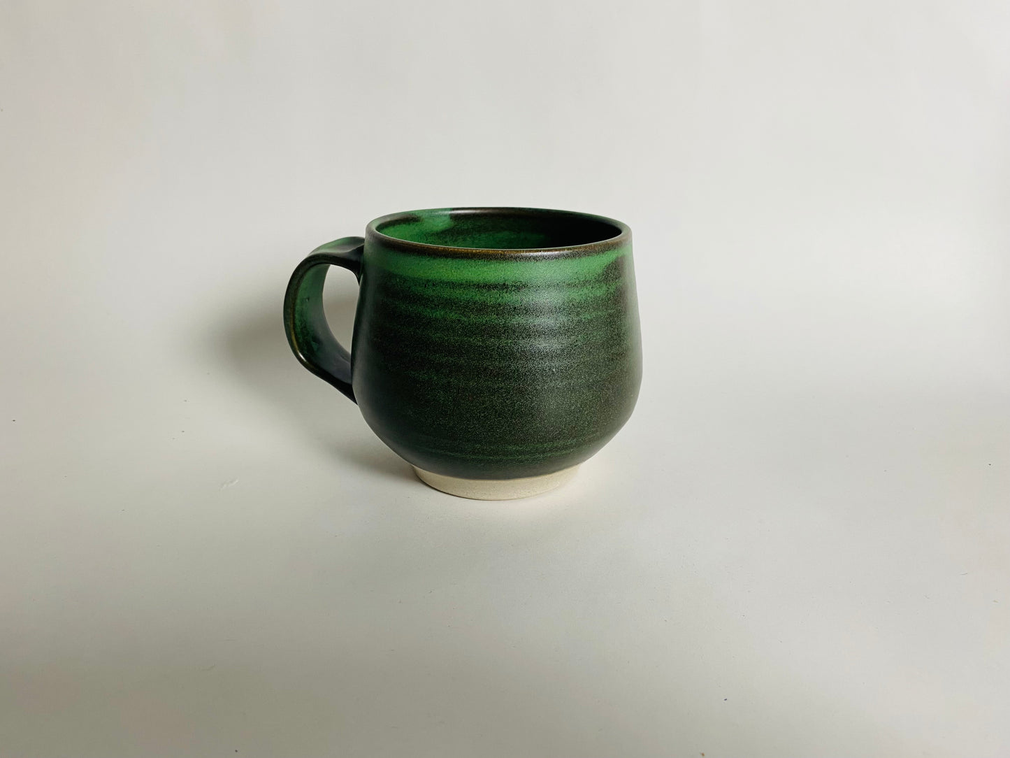 Mug with a Dark Forest Green Glaze