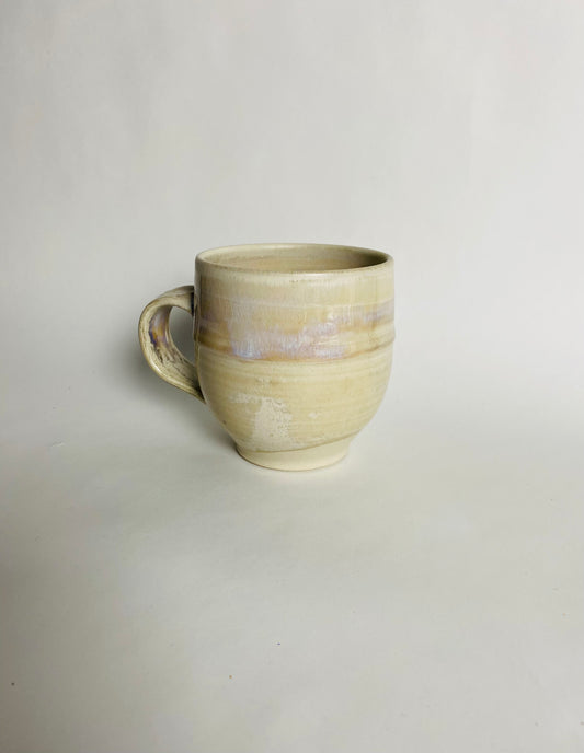 Mug with an Off White/Light Blue Glaze