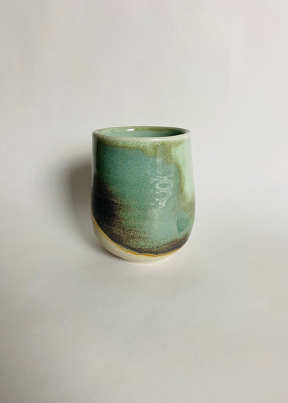 Tumbler with a Light Green Glaze