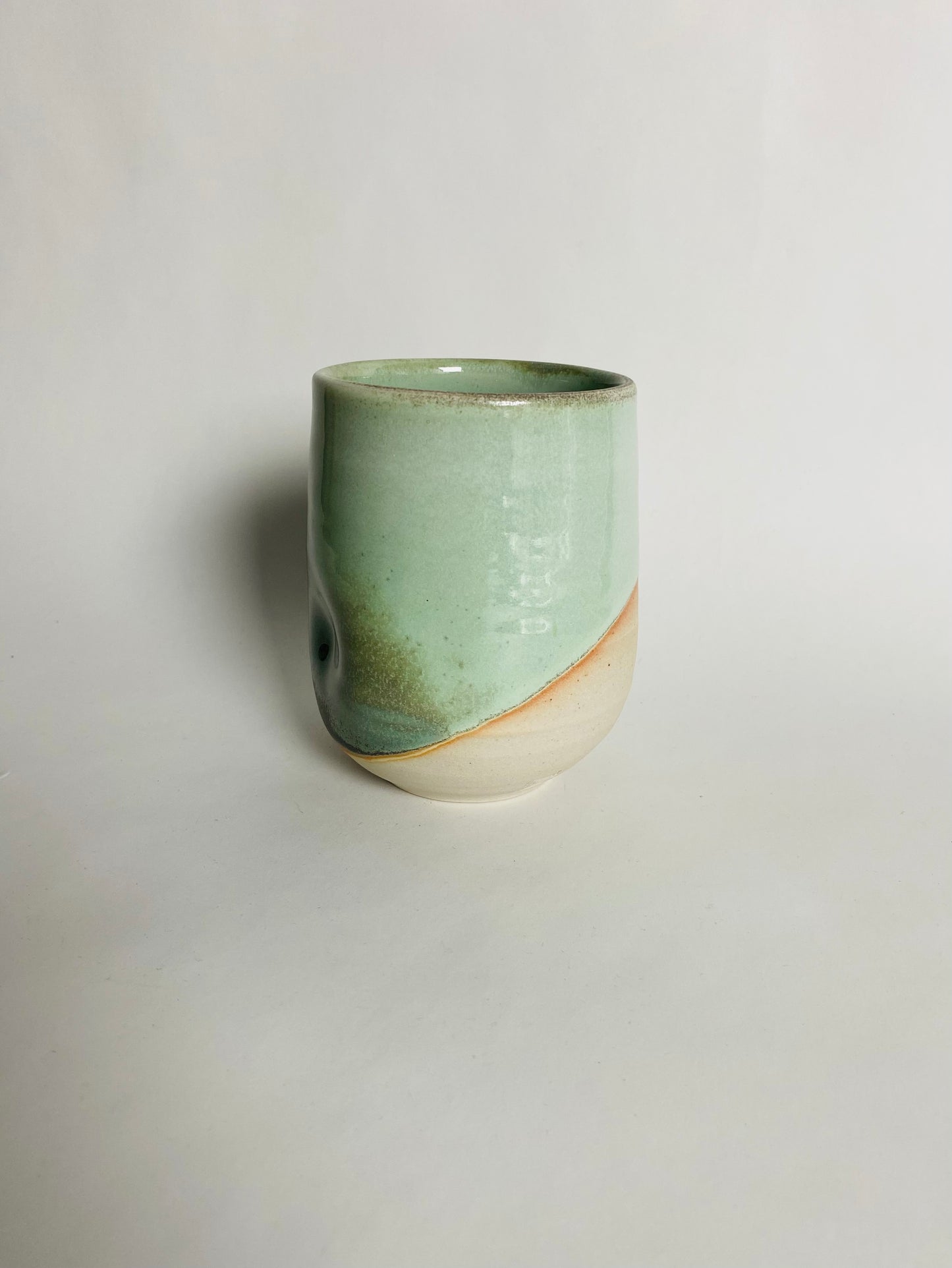 Tumbler with a Light Green Glaze