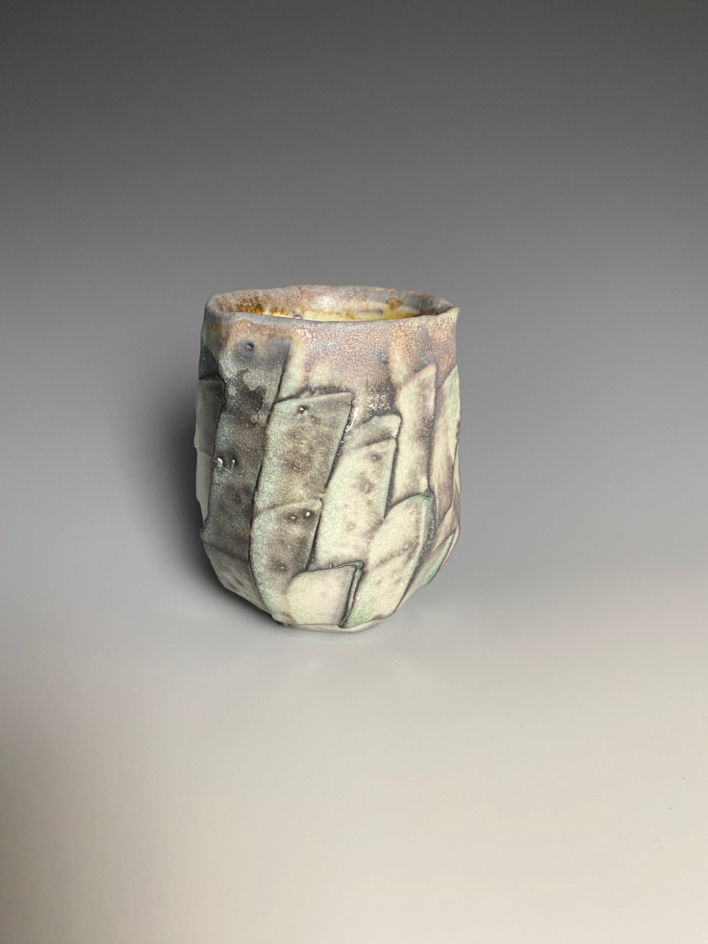 Wood Fired Faceted Yunomi