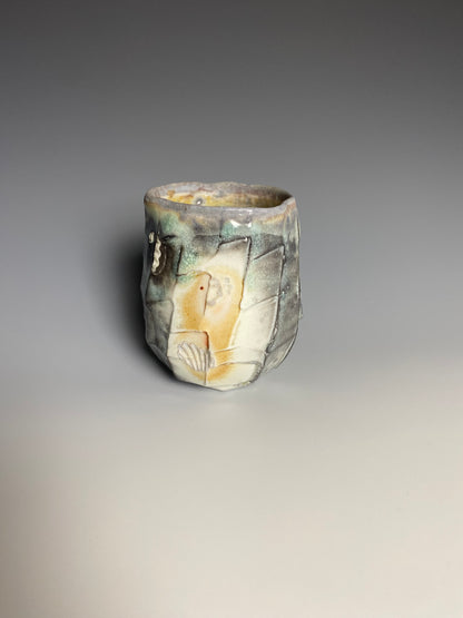 Wood Fired Faceted Yunomi