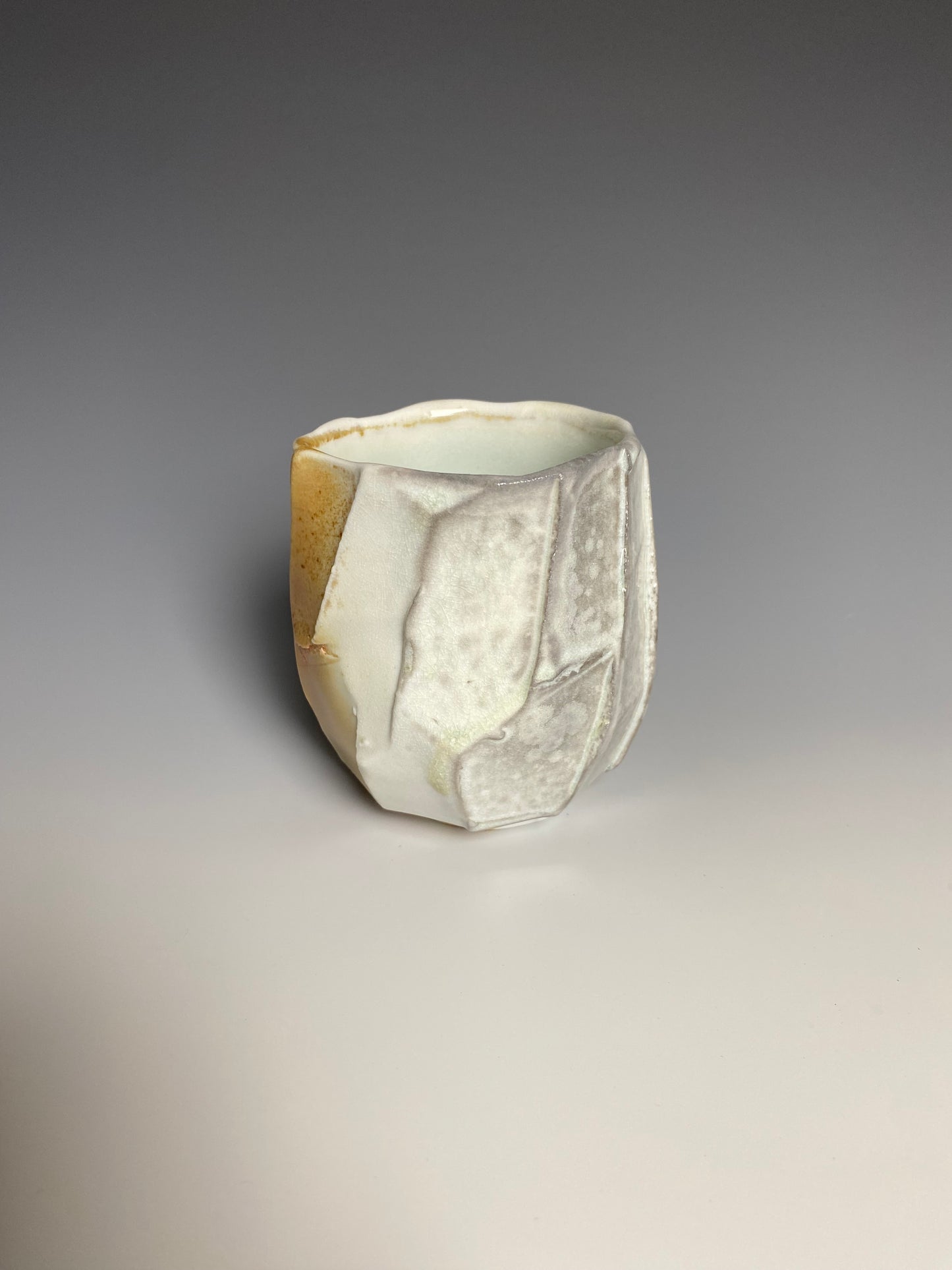 Wood Fired Faceted Yunomi