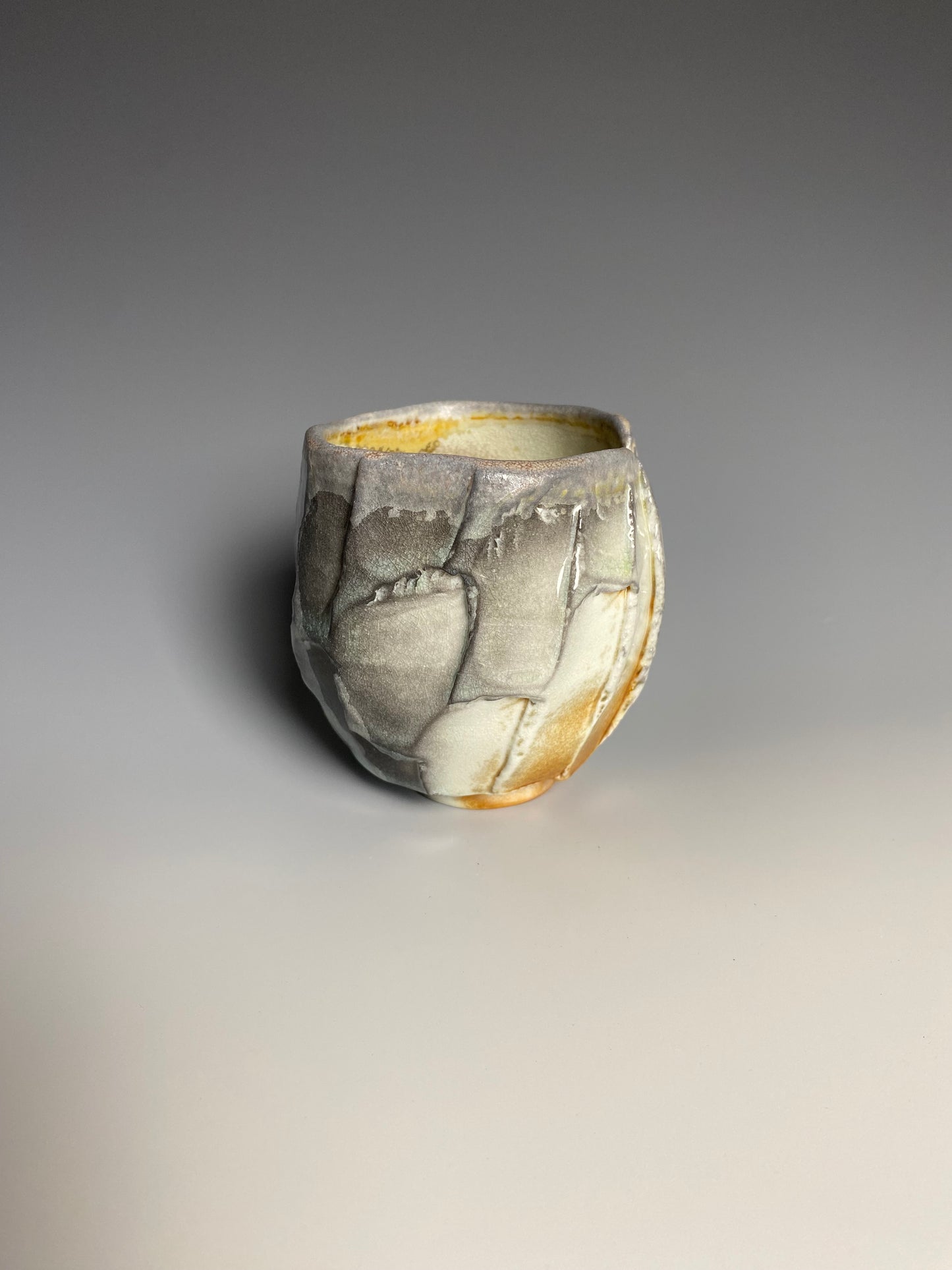 Wood Fired Faceted Yunomi