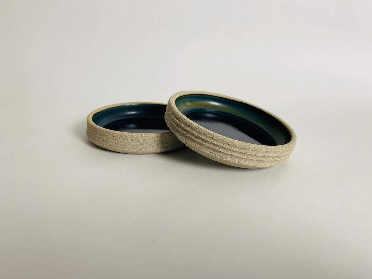 A Pair of Small Dishes in Midnight Blue Glaze