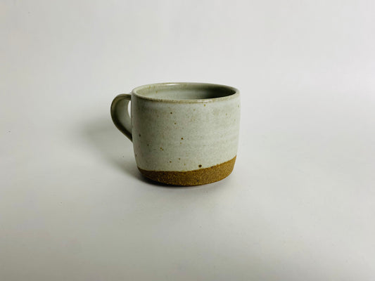 Double Espresso Cup with an Off White Glaze