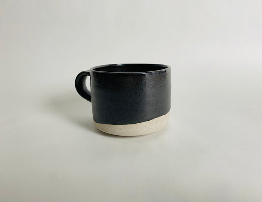 Double Espresso Cup with a  Black Glaze